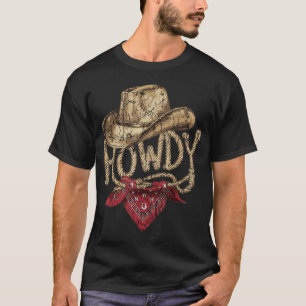 Camiseta Festa de aniversário Howdy Cowboy Ocidental