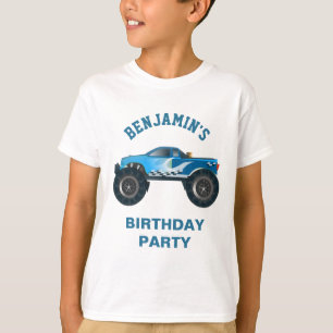 Camiseta Festa de Aniversário Infantil do Caminhão Monstro
