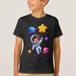 Camiseta Festa de Aniversário Infantil Explorador Espacial