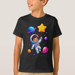 Camiseta Festa de Aniversário Infantil Explorador Espacial