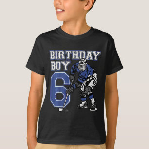 Camiseta Festa de Aniversário Infantil Tema Hockey no Gelo 