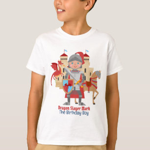Camiseta Festa de aniversário Knight Boy do Dragão