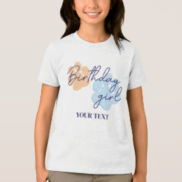 Camiseta Festa de Aniversário Menina Impressão Pata de Cach