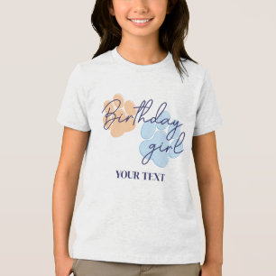 Camiseta Festa de Aniversário Menina Impressão Pata de Cach
