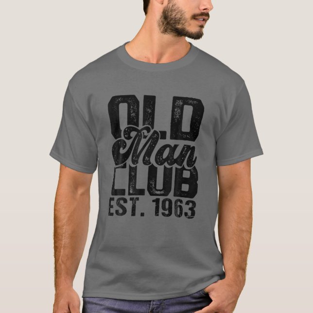 Camiseta Festa de aniversário Mens 1963 - Velho Clube Est.  (Frente)