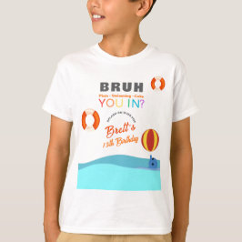 Camiseta Festa de Aniversário na Piscina Crianças Bruh