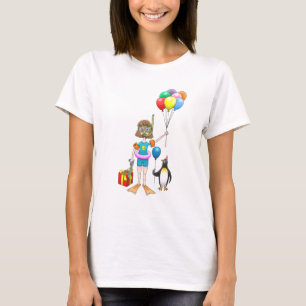 Camiseta Festa de Aniversário na Piscina de Verão