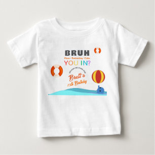 Camiseta Festa de Aniversário na Piscina do Cara