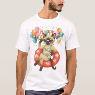 Camiseta Festa de Aniversário na Piscina para Amantes de Ga