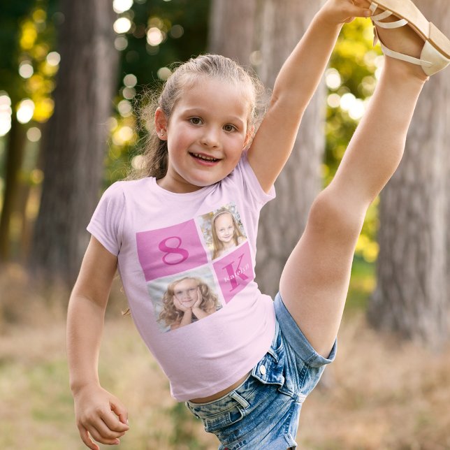 Camiseta Festa de aniversário Personalizada de Colagem de F (Criador carregado)