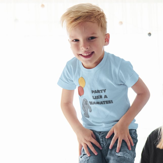 Camiseta Festa de aniversário Personalizada de Manateio e B (Criador carregado)