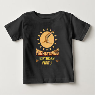 Camiseta Festa de Aniversário Pré-Histórica Pterodáctilo Di