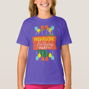 Camiseta Festa de aniversário pré-histórica Pterodactyl Din