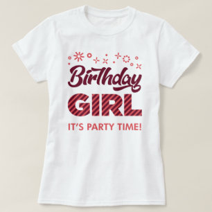 Camiseta Festa de Aniversário, Princesa Coroa Garotas