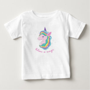 Camiseta Festa de aniversário Rainbow Unicorn