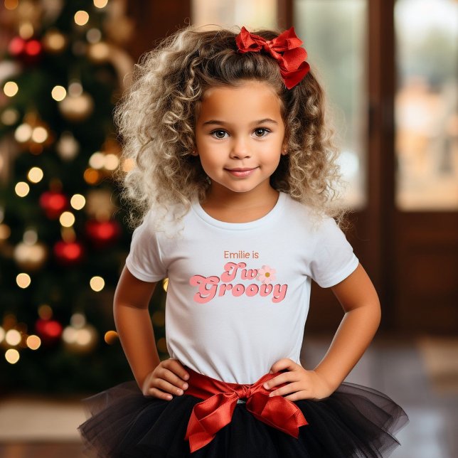 Camiseta Festa de Aniversário Retro da Moda com Flor de Mar (Criador carregado)