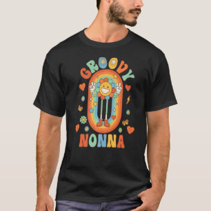 Camiseta Festa de aniversário Retro Groovy Nonna Groovy