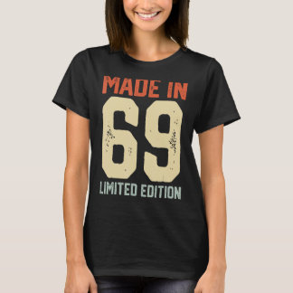 Camiseta Festa de aniversário Retro Vintage 1969