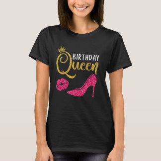Camiseta Festa de aniversário Squad High Heels Mulheres Bir