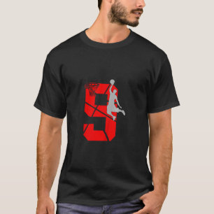 Camiseta Festa de Aniversário Tema Sketll de 9 Anos Meninos