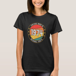 Camiseta Festa de aniversário Vintage 1974 Mães originais d
