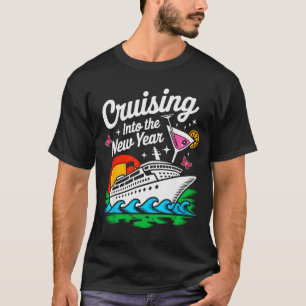 Camiseta Festa de Ano Novo 2026 Cruising Into Matching Fa