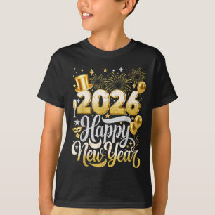 Camiseta Festa de Ano Novo 2026 Nye Família Divertida Combi
