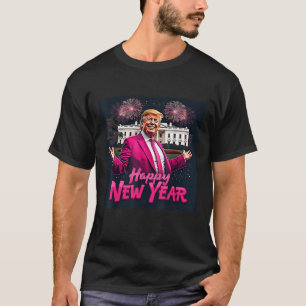 Camiseta Festa de Ano Novo do Funny Trump 2025 Trump