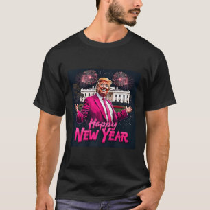 Camiseta Festa de Ano Novo do Funny Trump 2025 Trump Ano No