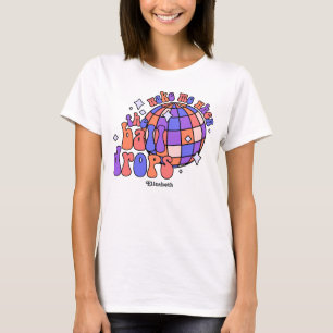 Camiseta Festa de Ano Novo Feliz Spritz à Meia-Noite Retro