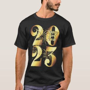 Camiseta Festa de Ano Novo Fogo de Artifício Celebração Fel