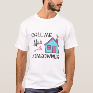 Camiseta Festa de aquecimento doméstico Chame-me Sra. Homeo