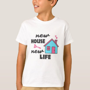Camiseta Festa de aquecimento doméstico New House New Life