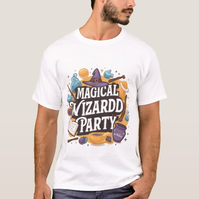 Camiseta Festa de Assistente Mágico (Frente)