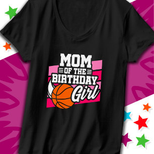 Camiseta Festa de basquete infantil Mãe da Garota de Aniver