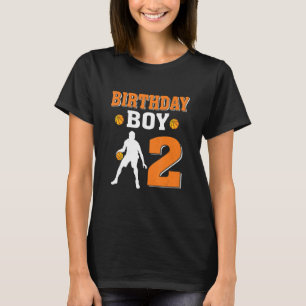 Camiseta Festa de basquete segundo aniversário de 2 anos