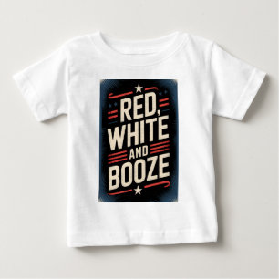 Camiseta Festa de Bebidas do Dia 4 de Julho Vermelho Bran