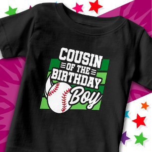 Camiseta Festa de beisebol divertida para crianças Primo do