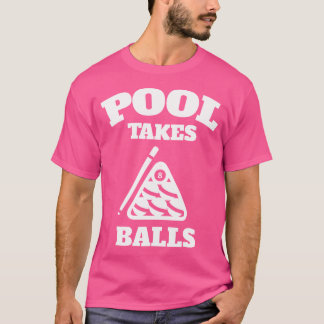 Camiseta Festa de Bilhar de Bolso Engraçada Leva Bolas
