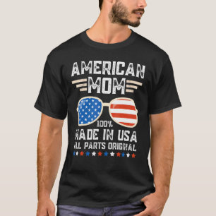 Camiseta Festa De Bombeiros De Mamãe Americana Em 4 De Julh