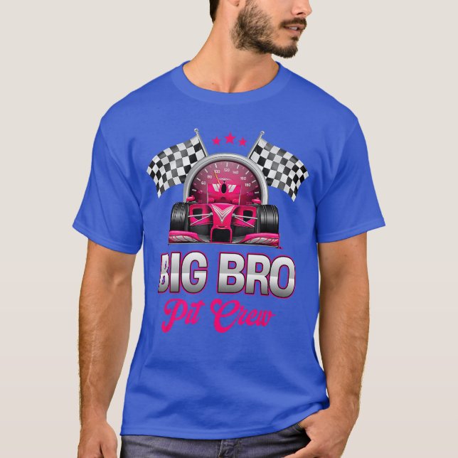 Camiseta Festa de Bro Bro Pit Crew Race Birthday (Frente)