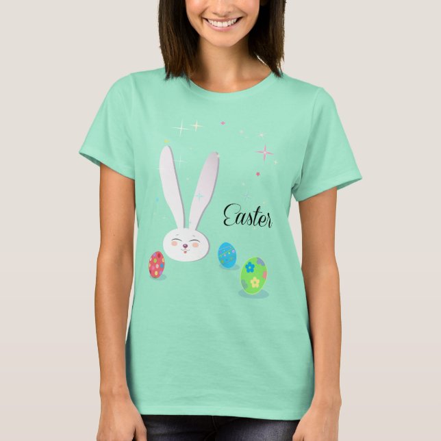 Camiseta Festa de Caça de Ovos de Páscoa "Coelhinhos" de fe (Frente)