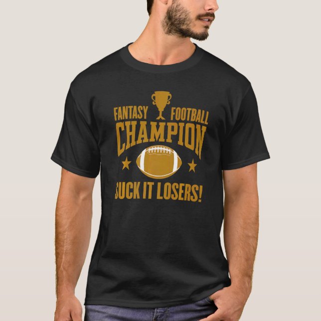 Camiseta Festa de Campeão de Futebol Fantasy (Frente)