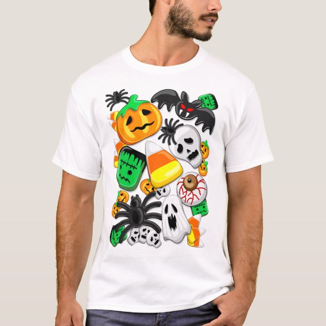 Camiseta Festa de Candies do Halloween Spooky (Frente)