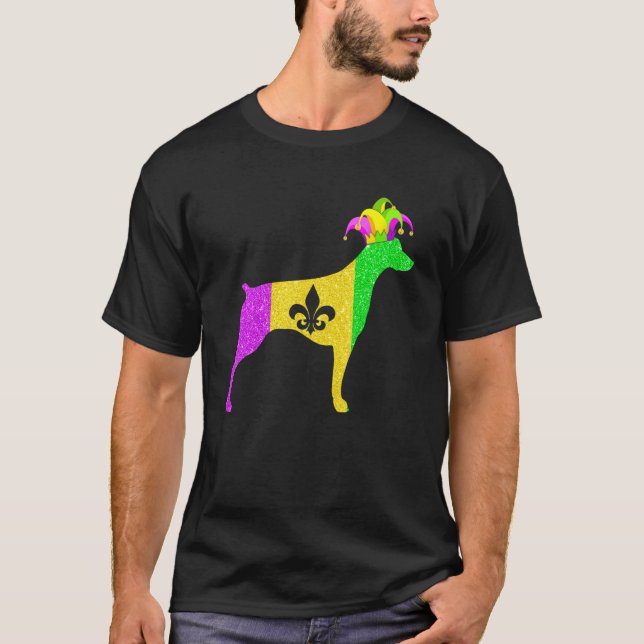 Camiseta Festa de Carnaval Mardi Gras Amante de Cachorro Do (Frente)