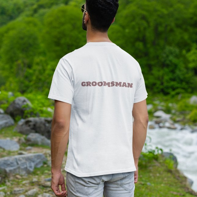 Camiseta Festa de casamento branca padrinho de casamento (Criador carregado)