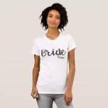 Camiseta Festa de casamento de noiva personalizada e T-Shir<br><div class="desc">Noiva Tshirt.  Personalize com seu nome ou exclua.</div>