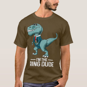 Camiseta Festa de casamento do Dinossauro T-Rex para Portad