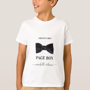 Camiseta Festa de casamento do Page Boy Negra & White