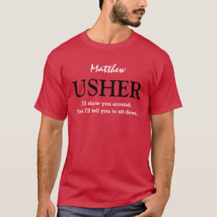 Camiseta Festa de casamento personalizável de usador engraç